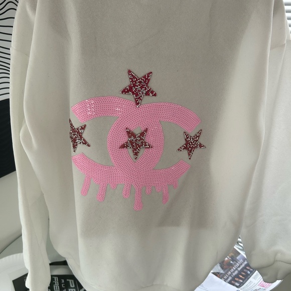 Tops - White Zip-Up Hoodie NWOT